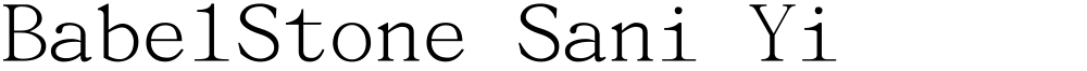 BabelStone Sani Yi