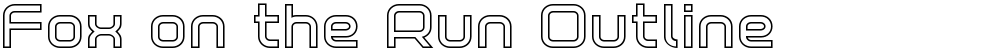 Fox on the Run Outline