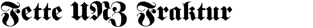 Fette UNZ Fraktur