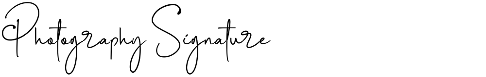 Photography Signature