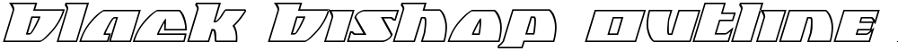 Black Bishop Outline Italic