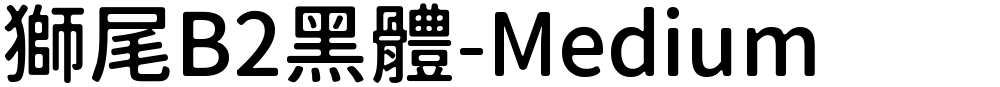 獅尾B2黑體-Medium