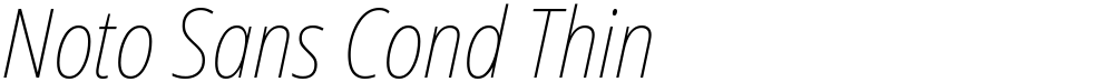 Noto Sans Cond Thin