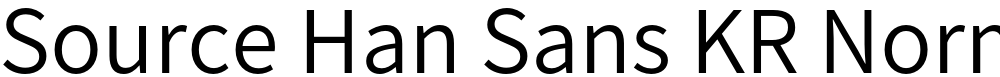 Source Han Sans KR Normal
