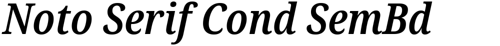 Noto Serif Cond SemBd