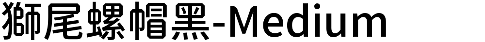 獅尾螺帽黑-Medium