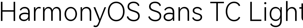 HarmonyOS Sans TC Light