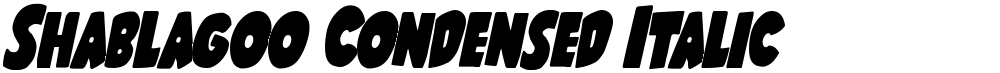 Shablagoo Condensed Italic