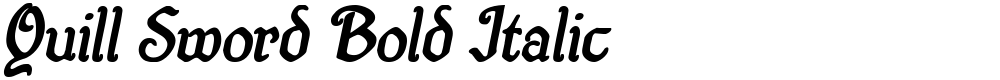 Quill Sword Bold Italic