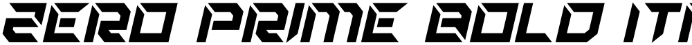 Zero Prime Bold Italic