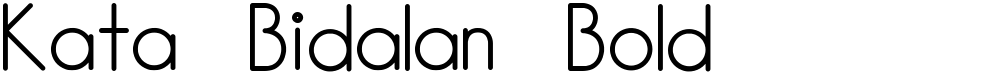 Kata Bidalan Bold