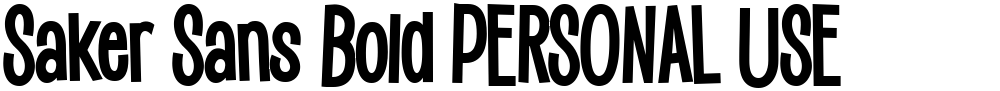 Saker Sans Bold PERSONAL USE