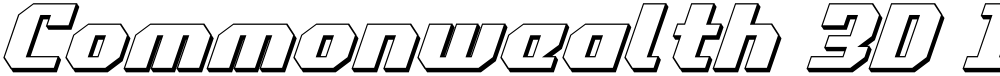 Commonwealth 3D Italic