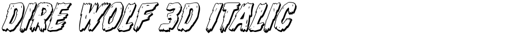 Dire Wolf 3D Italic