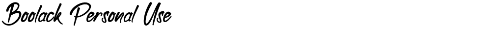 Boolack Personal Use
