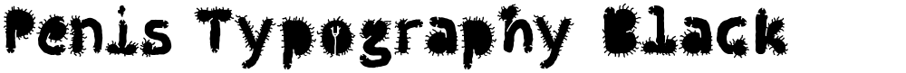 Penis Typography Black