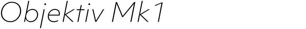 Objektiv Mk1