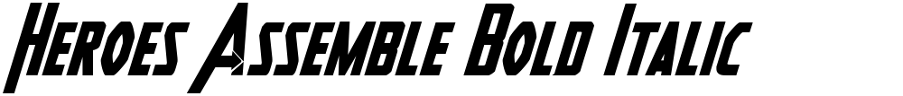 Heroes Assemble Bold Italic