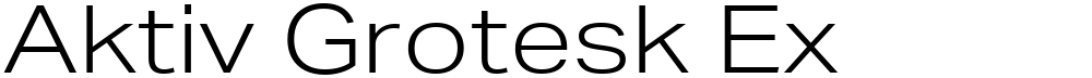 Aktiv Grotesk Ex