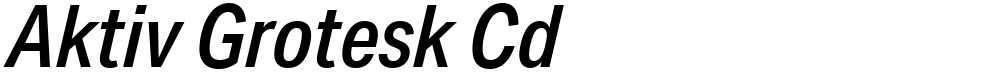 Aktiv Grotesk Cd