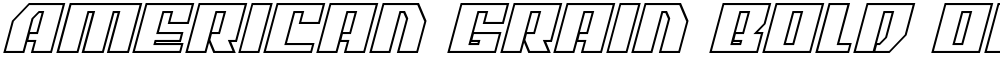 American Grain Bold Outl Itali