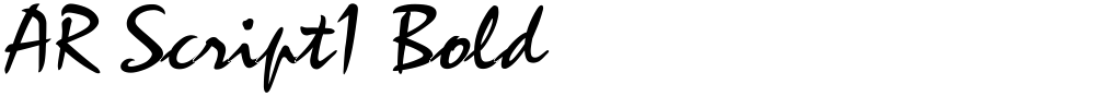 AR Script1 Bold