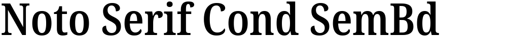 Noto Serif Cond SemBd