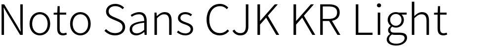 Noto Sans CJK KR Light