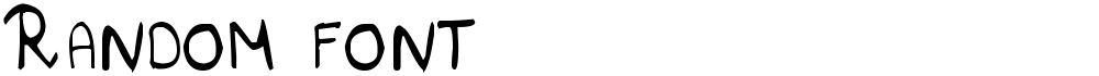 Random font