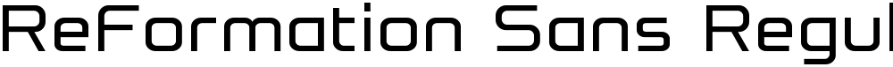 ReFormation Sans Regular