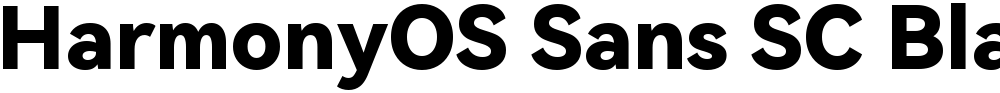 HarmonyOS Sans SC Black