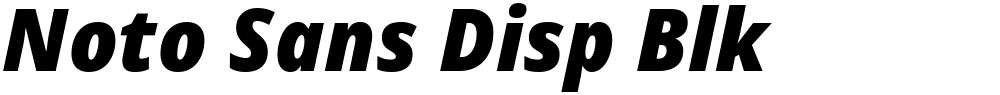 Noto Sans Disp Blk