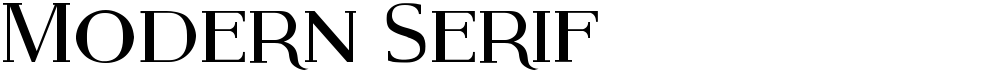 Modern Serif