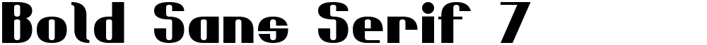 Bold Sans Serif 7