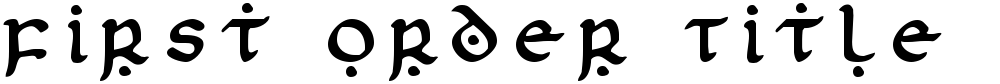 First Order Title