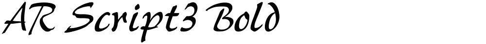 AR Script3 Bold
