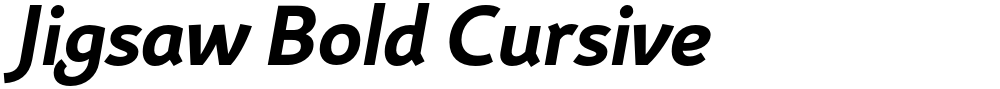 Jigsaw Bold Cursive