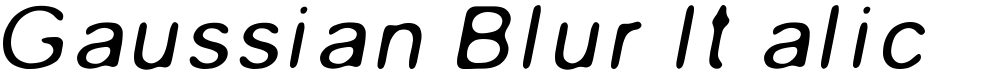 Gaussian Blur Italic