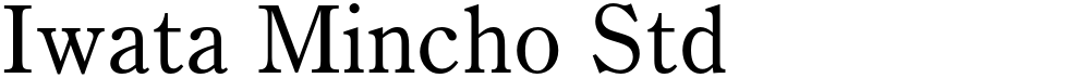 Iwata Mincho Std