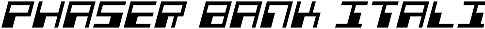 Phaser Bank Italic