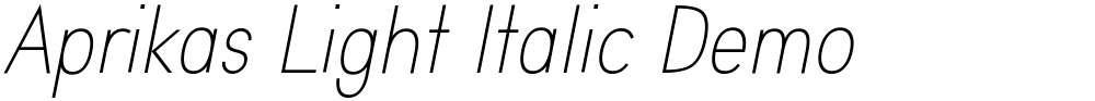 Aprikas Light Italic Demo