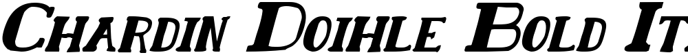 Chardin Doihle Bold Italic