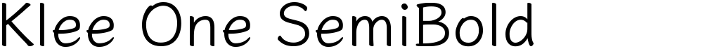 Klee One SemiBold