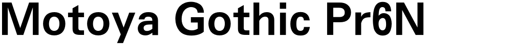Motoya Gothic Pr6N